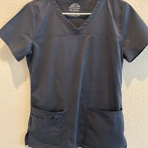 Cherokee Women's Core Stretch Navy V-Neck Short Sleeve Top